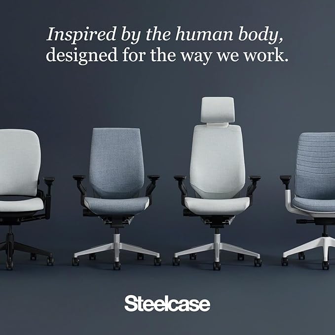 Steelcase Series 2 Office Chair - Ergonomic Work Chair with Wheels for Carpet - with Back Support, Weight-Activated Adjustment & Arm Support - Adjustable Rolling Chairs for Desk - Pink Lemonade