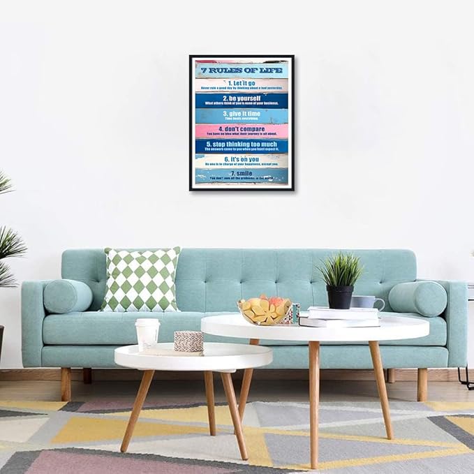 Novatique Motivational Wall Art Inspirational Wall Art Decor for Office Motivational Poster Wall Decor Framed Ready to Hang for Bedroom,12 x 16inch