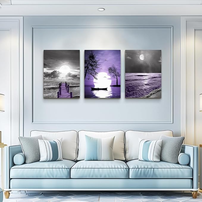 Black and white scenery yellow sunflower Canvas Prints Wall Art for Living Room kitchen Wall Artworks Bedroom Decoration, 3 piece Home bathroom Wall decor posters flowers Pictures wall painting