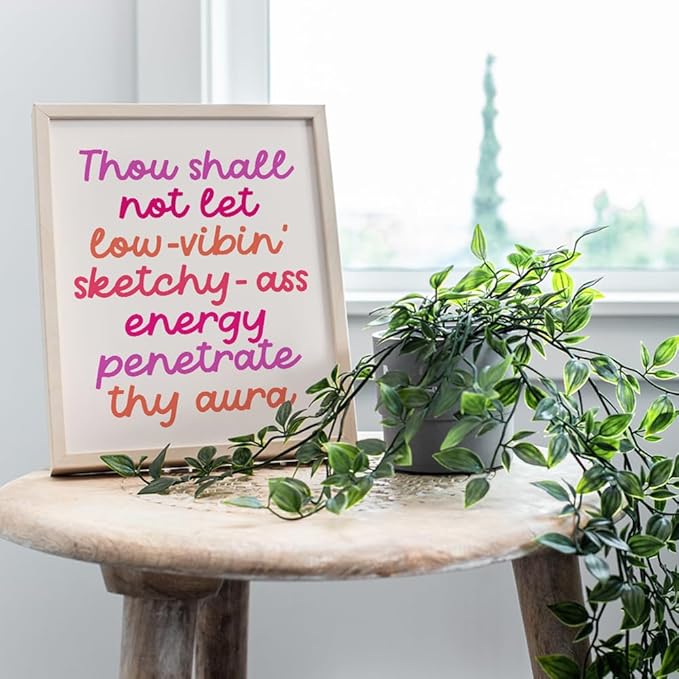 Motivation Quotes Wall Art - Home Office Wall Decor for Women - Positive Quotes Poster - Funny Sayings Wall Decor - Inspiration - Inspirational quote - Zen Wall Art - Funny Print
