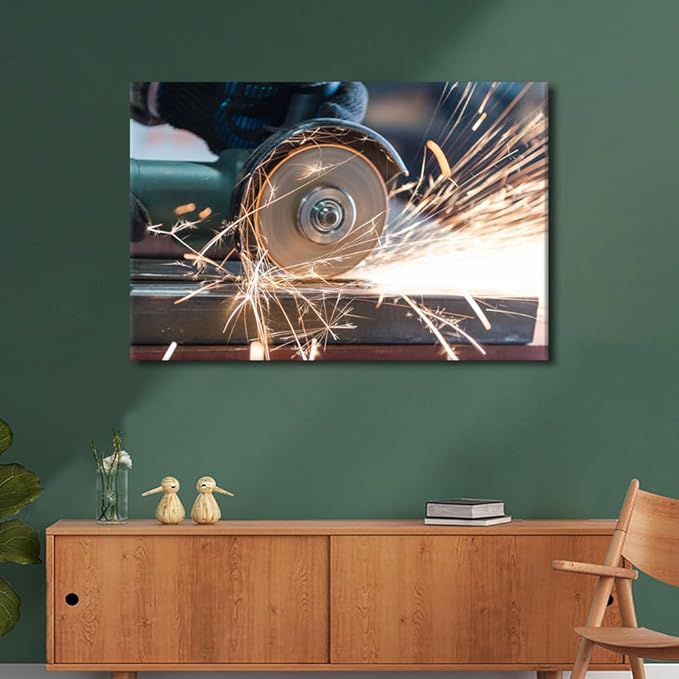 Plasma Cutting Pictures for Living Room Wall Decoration Framed Art Wall Decor Large Wall Art Family Wall Decor 1 Panel Modern Prints Wall Art Home Wall Decor Artwork Wall Hanging, 24" x36"