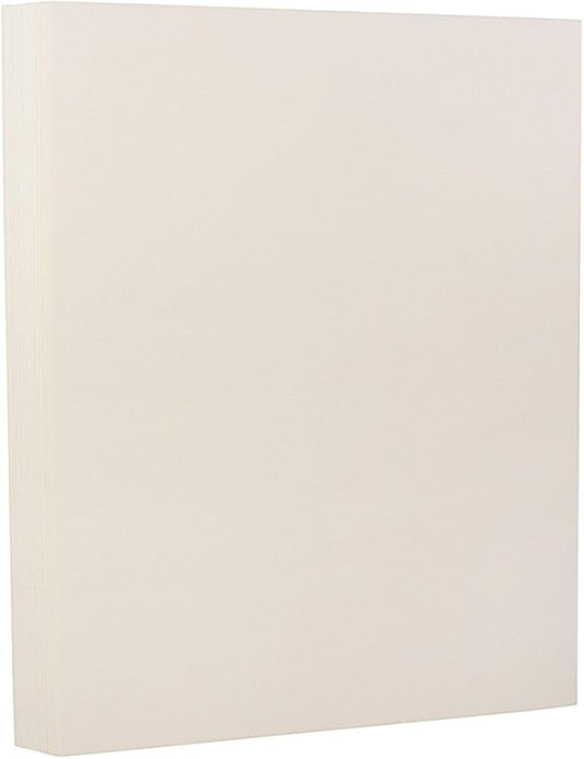JAM PAPER Strathmore 80lb Cardstock - 8.5 x 11 Coverstock - 216 gsm - Natural White Wove - 50 Sheets/Pack