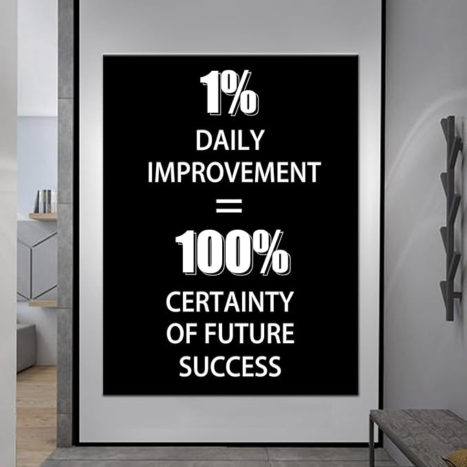 Positive Inspirational Entrepreneur Quotes Wall Art Motivational Poster Print on Canvas Modern Inspiring Picture Artwork for Home Office Wall Decoration Stretched and Framed [30''Wx 40''H]