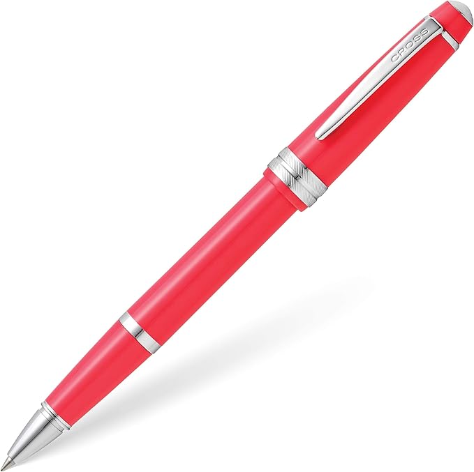 Cross Bailey Light Polished Coral Rollerball Pen - Professional Pen for Effortless Writing - Journaling, Note-Taking & More - Black Ink - Easy Handling - Includes Gift Box