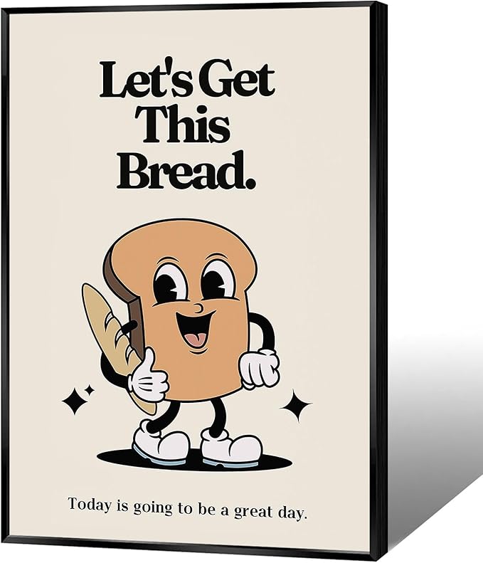Retro Cute Motivational Canvas Posters Affirmation Positive Quote Wall Art Funny Motivational Inspirational Prints Painting For Office Bedroom Wall Decor 24x36in Framed