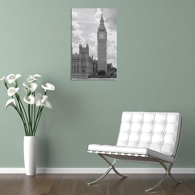 Room Decoration Poster Canvas Painting Architectural Art Office Home Wall Decoration Frame-style-1 12x18inch(30x45cm)