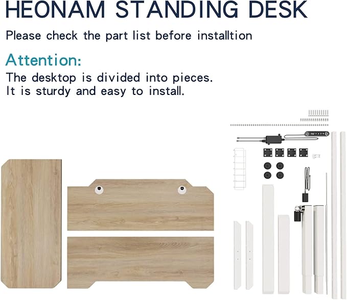 Ergonomic Electric Standing Desk 59 Inch, Height Adjustable Sit Stand Desk with Memory Keypad and Large Work Surface