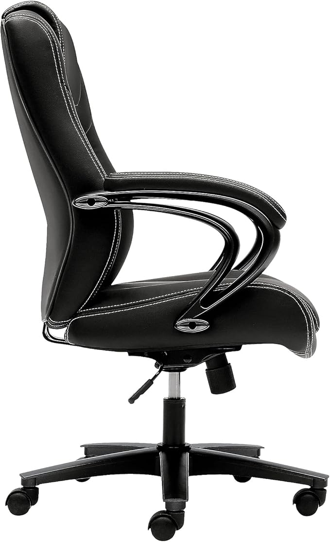basyx by HON Managerial Office Chair- High-Back Computer Desk Chair with Loop Arms , Black (VL402)