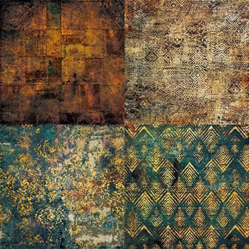 Scrapbook Paper Pad 6x6 Vintage Colored Designs, Single-Sided Decoupage Sheets, Colorful Cardstock for DIY Scrapbooking, Cardmaking, Junk Journal Craft Supplies - 24 Pcs