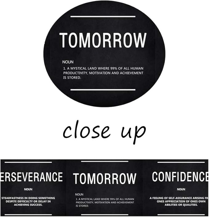 Modern Art Inspirational Giclee Canvas Wall Art Combination PERSEVERANCE TOMORROW CONFIDENCE Art Print Office Teamwork Home Classroom Wall Decor Set of 3 Framed Ready to Hang-60¡±Wx28¡±H