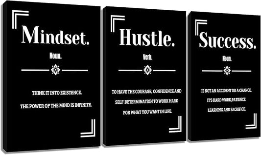 Motivational Canvas Posters Print Wall Decor Motivational Entrepreneur Quotes for Office Wall Art Picture Painting Artwork for Home Bedroom Office School Wall Decoration Ready to Hang [48''Hx24''W]