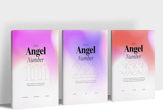 Colorful Gradient Angel Numbers Poster Canvas Print Artwork Room Decor for Bedroom Aesthetic, 3 Piece Framed Inspirational Minimalist Art Paintings Decor for Bedroom Office 20"x30" x 3 Pcs