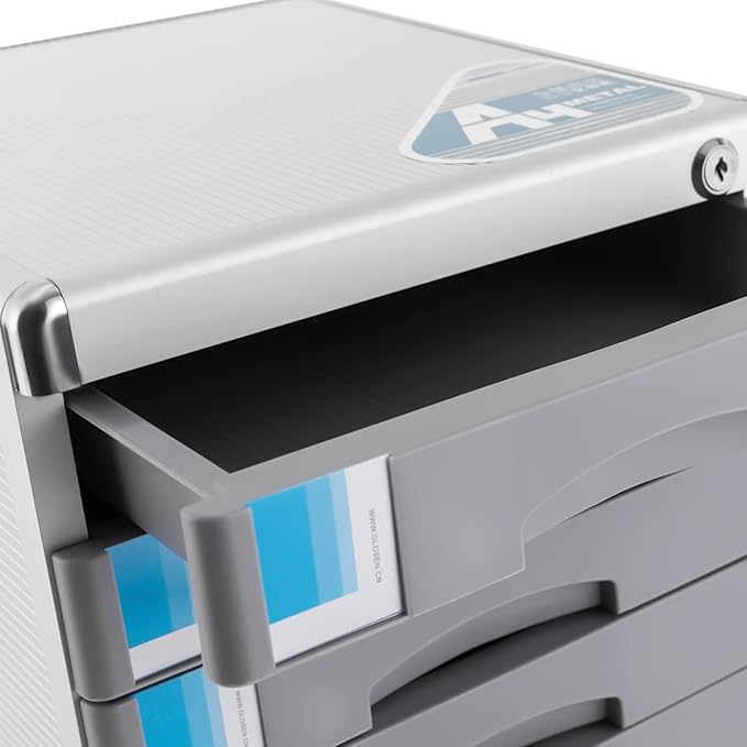 Desk Drawer Organizers,Storage File Boxes Desktop Office File Cabinet Storage Filing Cabinet w/Label Lock,Portable Home Office Filing Cabinet (7 Drawers)