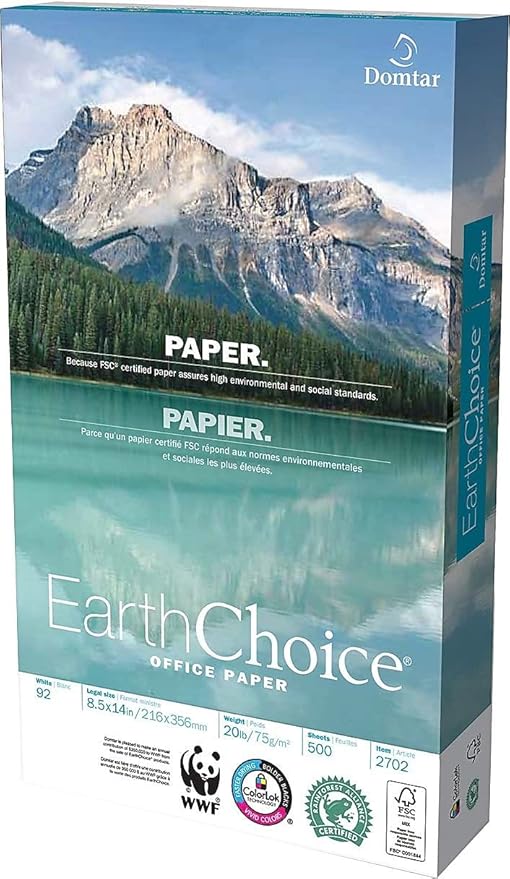 Domtar Earthchoice Office Paper, 8 1/2" x 14", Ream