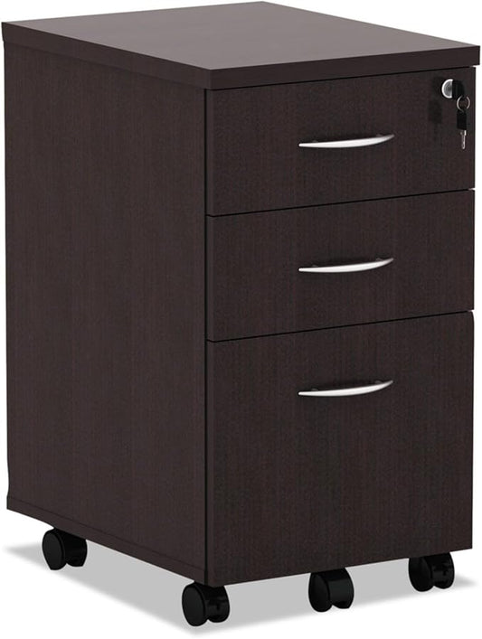 Alera ALE Valencia Mobile B/B/F Pedestal File, 15 7/8 x 20 1/2 x 28 3/8, Espresso