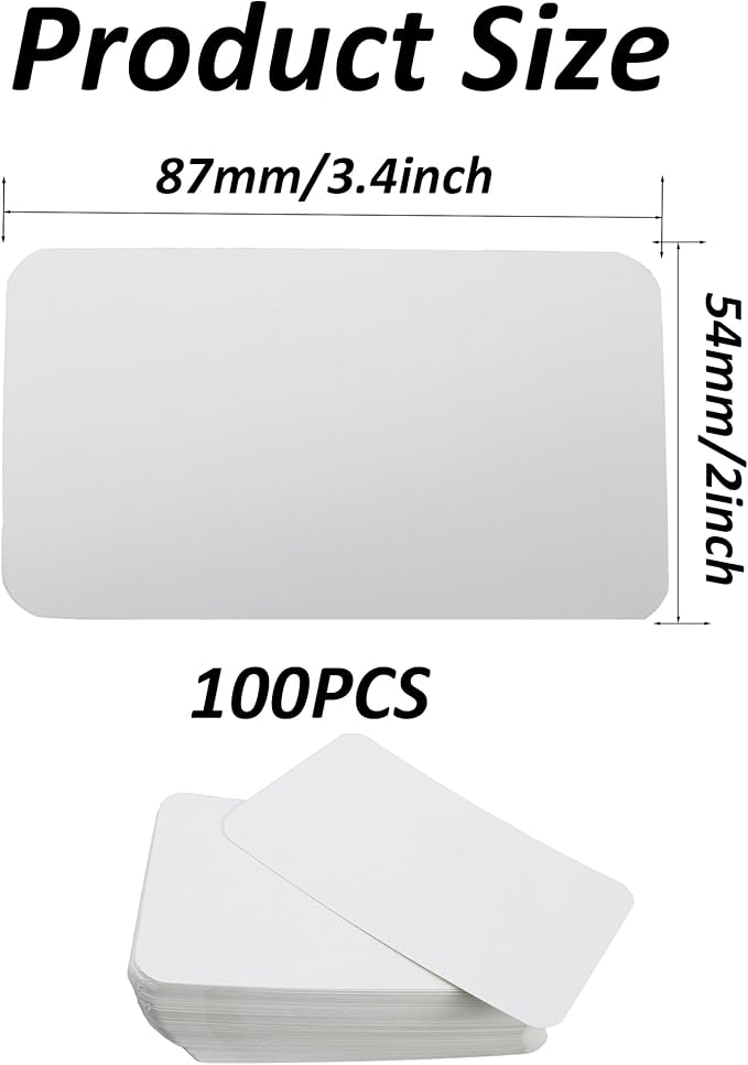 pson 100PCS Mini Blank Cards, White Note Cards, Small Craft Paper for Notes, DIY Art Projects, Business Messages & Special Occasions (3.4 x 2inch)