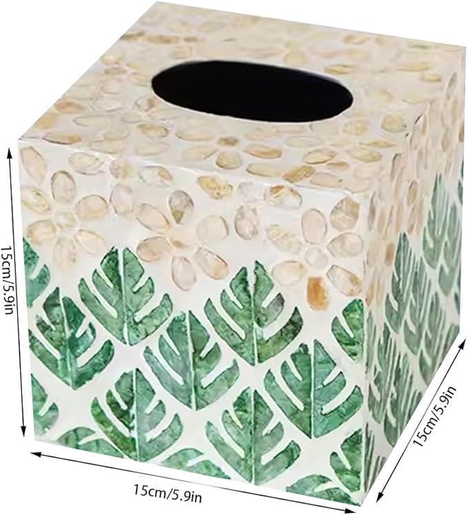 Stylish Tissue Box Toilet Paper Storage Box Shell Tissue Box and Modern Desktop Decoration for Bathroom Vanity Countertop Office Desk Gift Modern Tissue Box (Color : Multi-Colored, Size : Multi-Colo