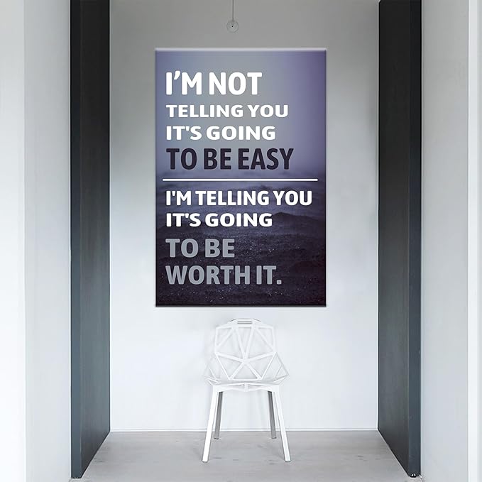 Motivational Canvas Wall Art Insporational Poster Print Framed Home Office Wall Art Entrepreneur Quotes Poster Office Positive Wall Decor Ready to Hang [24''Wx36''H]