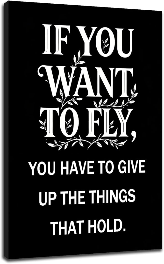 Motivational Wall Art Uplifting Canvas for Entrepreneur Gym Desk Print to Stay Focused Office Poster Decor Picture Painting Artwork for Modern Bedroom Office Workplace Ready to Hang [12''Wx18''H]
