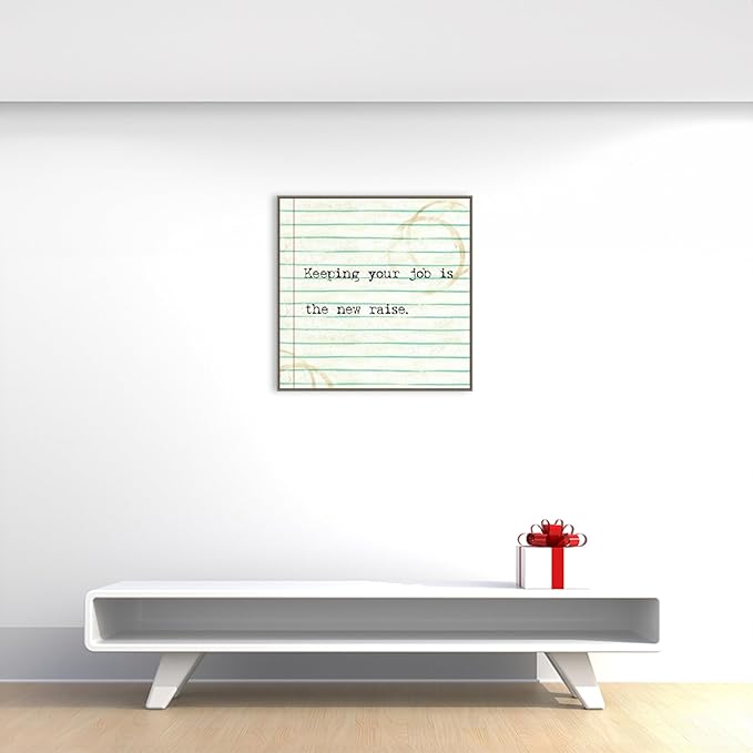 Amanti Art Framed Canvas Wall Art 30x30 Office Snark III by Studio W, Framed Wall Art Canvas, Humor Artwork, Country Rustic Decor, Large Poster Painting for Living Room, Bedroom, Bathroom, Kitchen,