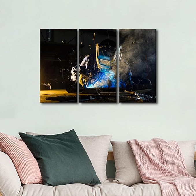 Canvas Wall Art Decor Machine Tools Canvas Prints Wall Art Machine Welding Paintings for Wall Decorations Canvas Frame Art Picures Artwork for Home Walls Poster & Prints, 36x24 Inch