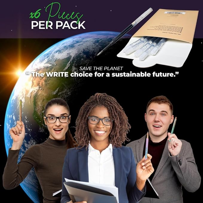 MESMOS 6 Pack 0.7mm tip, 3.9 inch (9.8cm) Gel Pen Refills, German-Made Ink and Swiss-Made Nib, Compatible with Parker Pen, Replacement Ink Refills, Smooth Writing