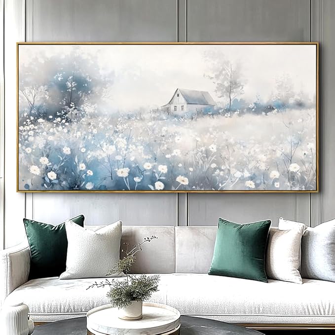 landscape Abstract Wall Art For Living Room Large Size Framed Canvas Wall Art Abstract Wall Decor Abstract Art Paintings Modern Artwork Decor for Bedroom Bathroom 60x30in