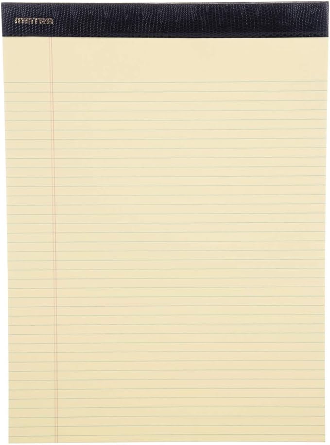 Mintra Office Canary Legal Pads - Premium Quality Heavyweight Paper With Micro-perforated sheets, Smooth-lined paper, Ideal for Office Tasks, Assignments or Notes, Meetings, and Journaling, 6 pack, Yellow Paper, Narrow Ruled, Premium Writing Pad, 8.5"x11"