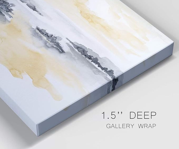 Landscape Wall Art Premium Gallery Wrapped Canvas Abstract Ocean Forest Modern Artwork Decoration for Living Room Kitchen Bathroom Office, Ready to Hang