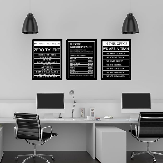 Motivational Wall Art Office Canvas Painting Wall Art Decoration Posters Prints for Living Room Bedroom Wall Decor Canvas Art Decoration for Bedroom Living Room Framed Ready to Hang (48”Wx24”H)