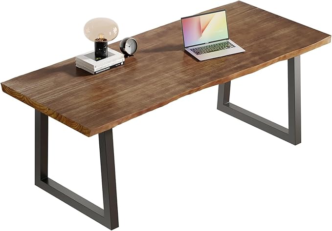 55inch Solid Wood Computer Desk Large Office Desk Home Simple Modern Long Desk Study Writing Desk Dining Table for Home Office