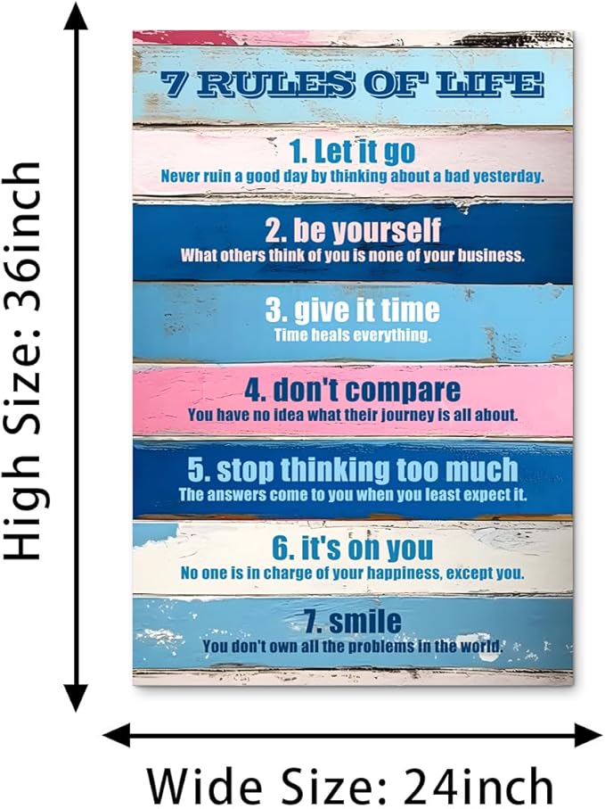 Novatique Motivational Wall Decor Inspirational Wall Art for Bedroom Inspiring Positive Quotes Office Decor for Living Room Classroom, 24 x 36inch