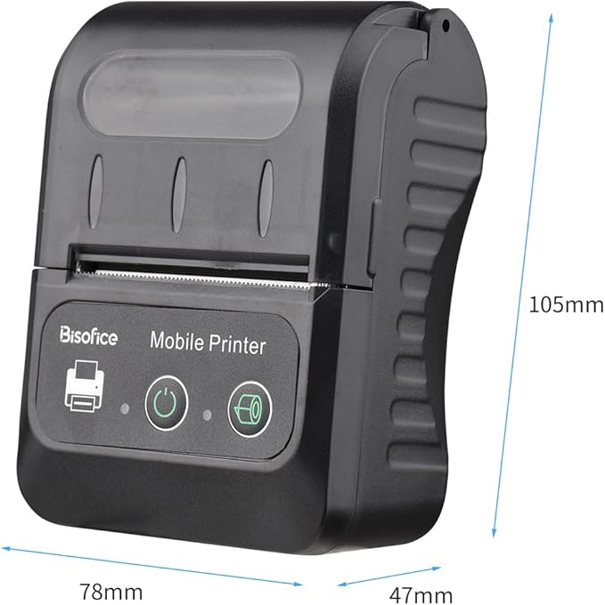 Portable 58mm Receipt Thermal Printer 2 inches Mini Mobile Pocket Printers with 6 Thermal Paper Roll USB&Wireless BT Connection Compatible with Windows/Android/iOS for Office Market