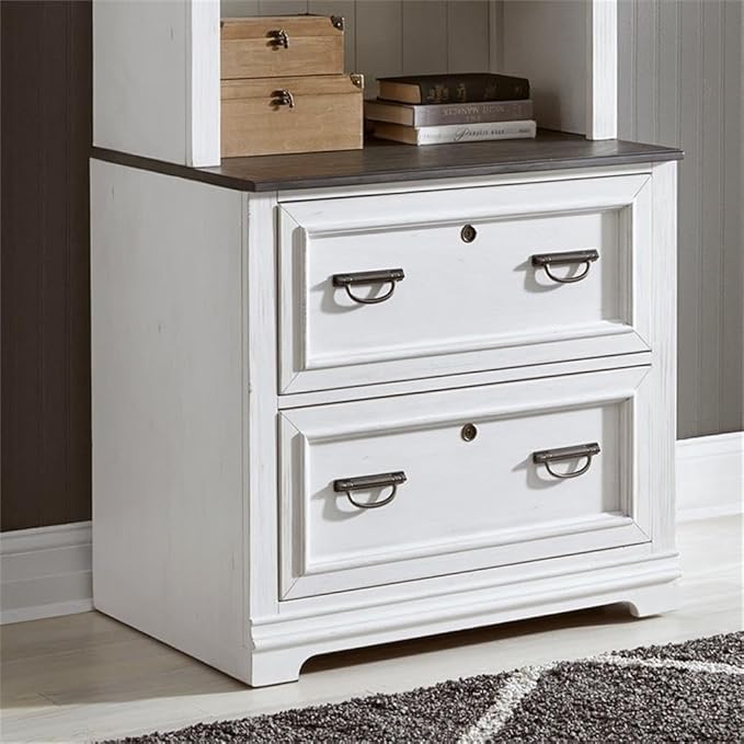 Liberty Furniture Allyson Park White Bunching Lateral File Cabinet