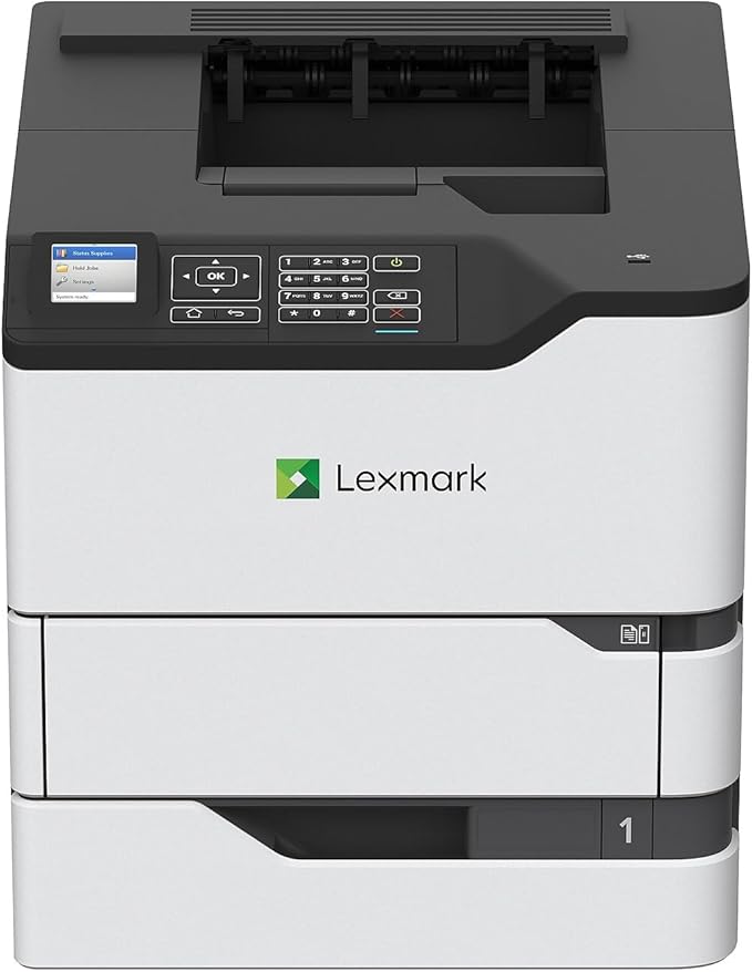 Lexmark MS823dn Monochrome Laser Printer for Office, Two-Sided Printing, Print Speed 65 ppm, 2.4 inch Color LCD Display, 1200 DPI, Black/Grey (50G0200)