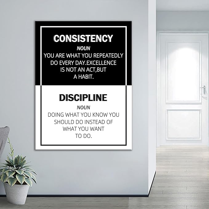 Inspirational Poster Wall Art Large Motivational Entrepreneur Quotes Printed on Canvas Picture Positive Theme Painting Artwork for Modern Home Living Room Gym School Ready to Hang [30''Wx 40''H]