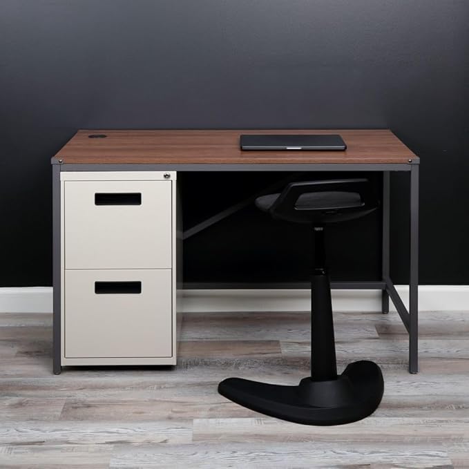 Alera PAFFPY Two-Drawer Metal Pedestal File, 14 7/8w x 19-1/8d x 27-3/4h, Putty