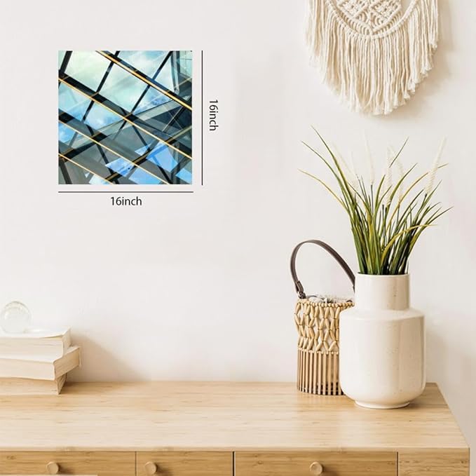 TIEOIYA Abstract modern business Canvas Wall Art for Bathroom Bedroom Pictures Wall Decor Living Room Kitchen Office Framed Poster Prints Artwork Painting 16x16