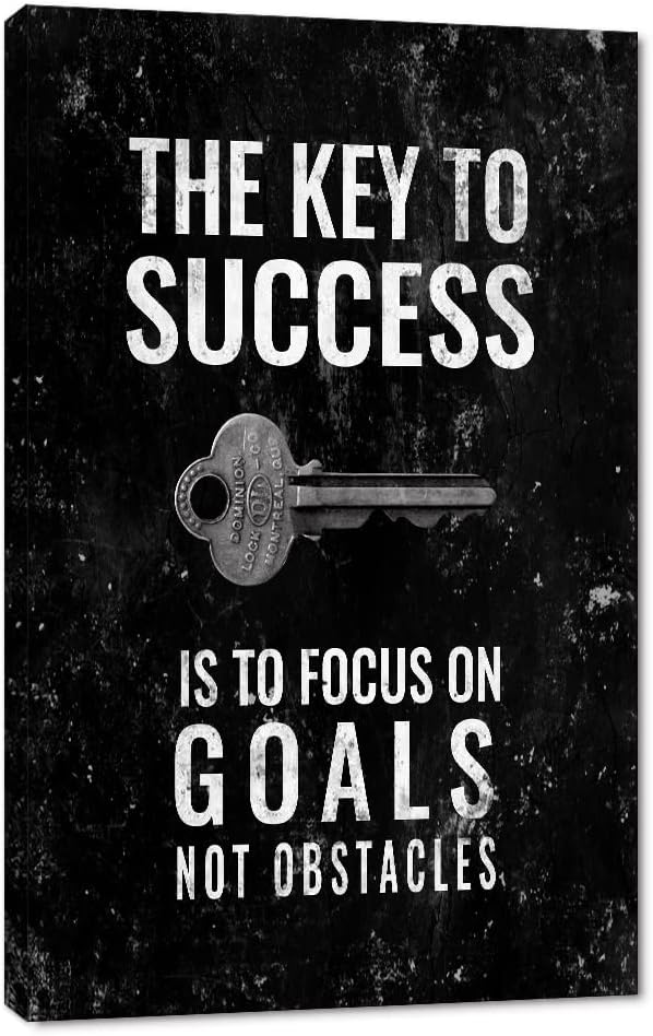 Large Size Framed Office Wall Art Giclee Canvas Paintings Posters and Prints Motivational Wall Pictures for Study Room Studio Wall Hangings Gallery Wrapped Ready to Hang-28x44 inches