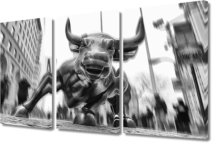 TUMOVO 3 Panel Inspirational Wall Art Modern Paintings - Black and White Poster for Living Room and Office - Stretched Framed Ready to Hang - 36" Wx24 H