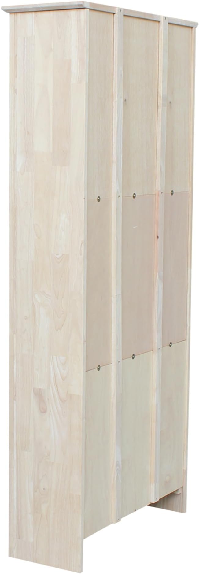 International Concepts Tall Shaker Bookcase, 72-Inch High, Solid Parawood, Unfinished