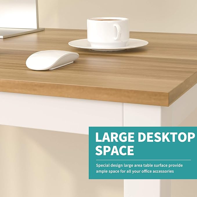 43”Large MDF Computer Office Desk PC Laptop Table Study Work-Station Home Office Furniture Wood