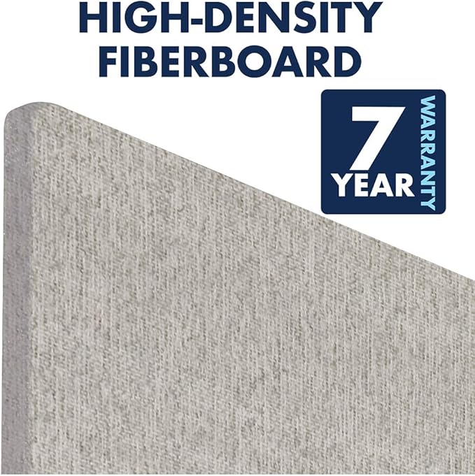 Quartet Bulletin Board 36"W x 24"H Fabric Cork Board Alternative for Office School or Home Décor, Gray (7683G)