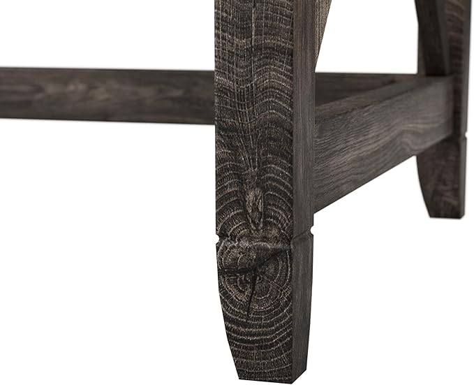 Bush Home Key West 60W Modern Farmhouse L Shaped Desk in Dark Gray Hickory, 60-Inch Corner Computer Table for Home Office Workspace