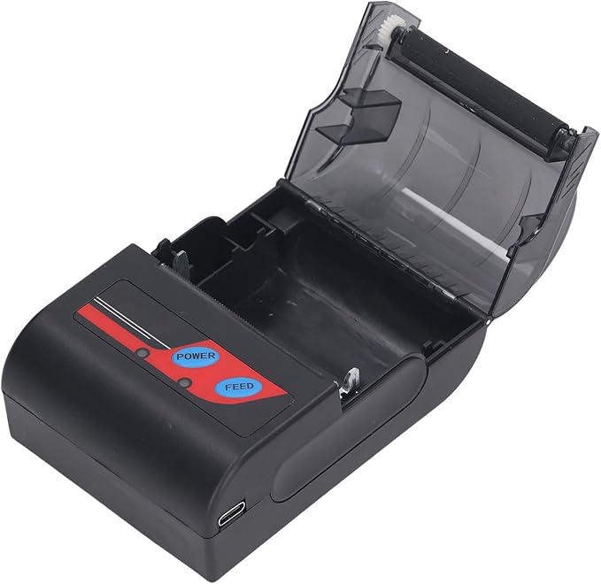 Hilitand Portable Handheld Thermal Receipt Printer 80mm Second Printing Speed with 203dpi Resolution Shipping Label Printer