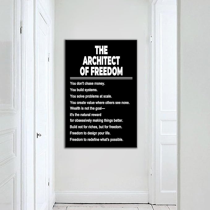 Motivational Canvas Wall Decor Inspirational Office Wall Art Gym Decor Poster Print Artwork for Modern Home Men Classroom Workplace Hallway Picture Painting Ready to Hang [24''Wx36''H]