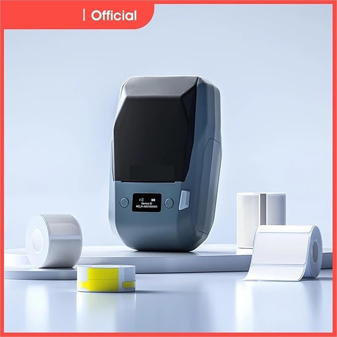 Label Printer, M2 Portable Thermal Transfer Label Printer Multi-Function Sticker Maker Machine for Office Clothes Tag Power Cable