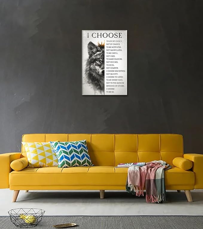 Novatique Inspirational Wall Decor Motivational Wall Art Motivational Positive Quotes Canvas Posters Prints for Living Room Office, 24 x 36inch