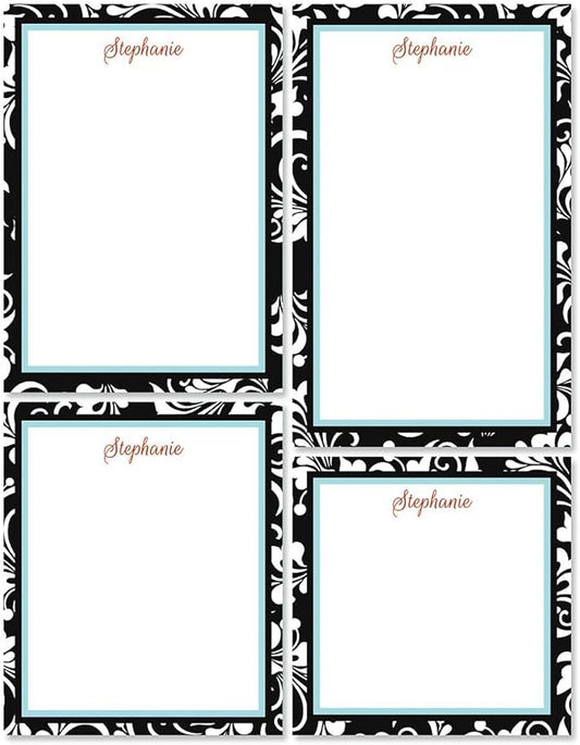 Current Personalized Opulent Notepad Set - Set of 4, 100-sheet pads, Add Your Name, Largest pad 4-1/4" x 6-3/4", Personalized Stationery, Graduation Gift