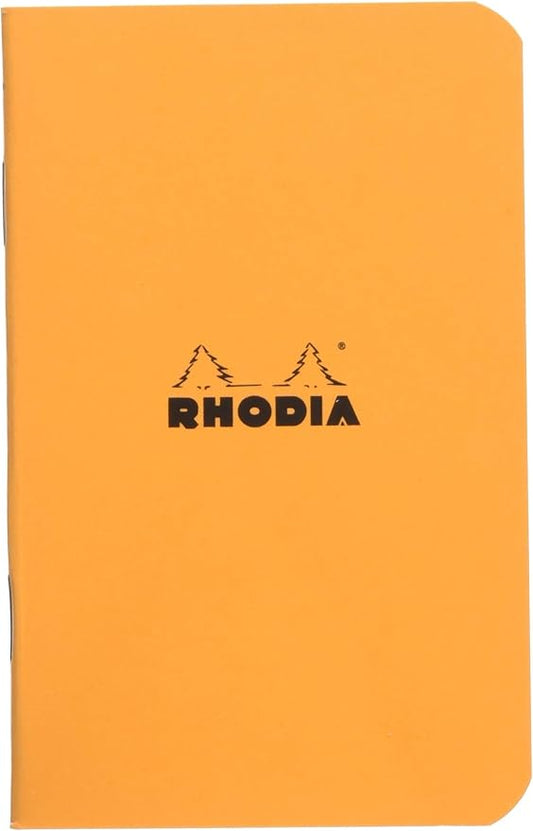 Rodia cf119158 Mini Classic Staple Notebook, Ruled, Orange, Set of 2